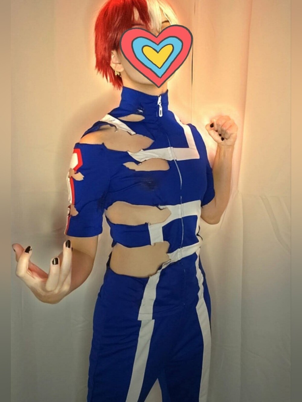 MHA My Hero Todoroki Miccostumes Burnt Gym Outfit + Wig (With Pocket!)